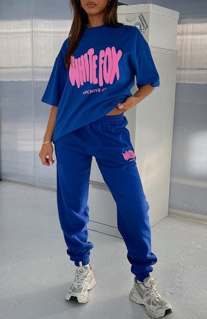 Blue White Fox Archive 6.0 Women's Sweatpants | DWKN-26845