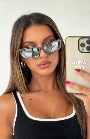 Grey White Fox Mamba Women's Sunglasses | HDYR-98750