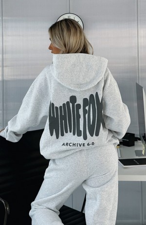 White White Fox Archive 6.0 Oversized Women's Hoodie | MRZN-13476