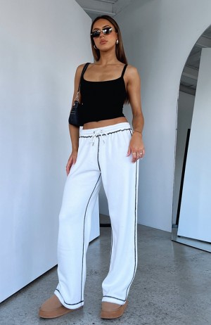 White White Fox Monday Mood Track Women's Pants | ZXQH-62931