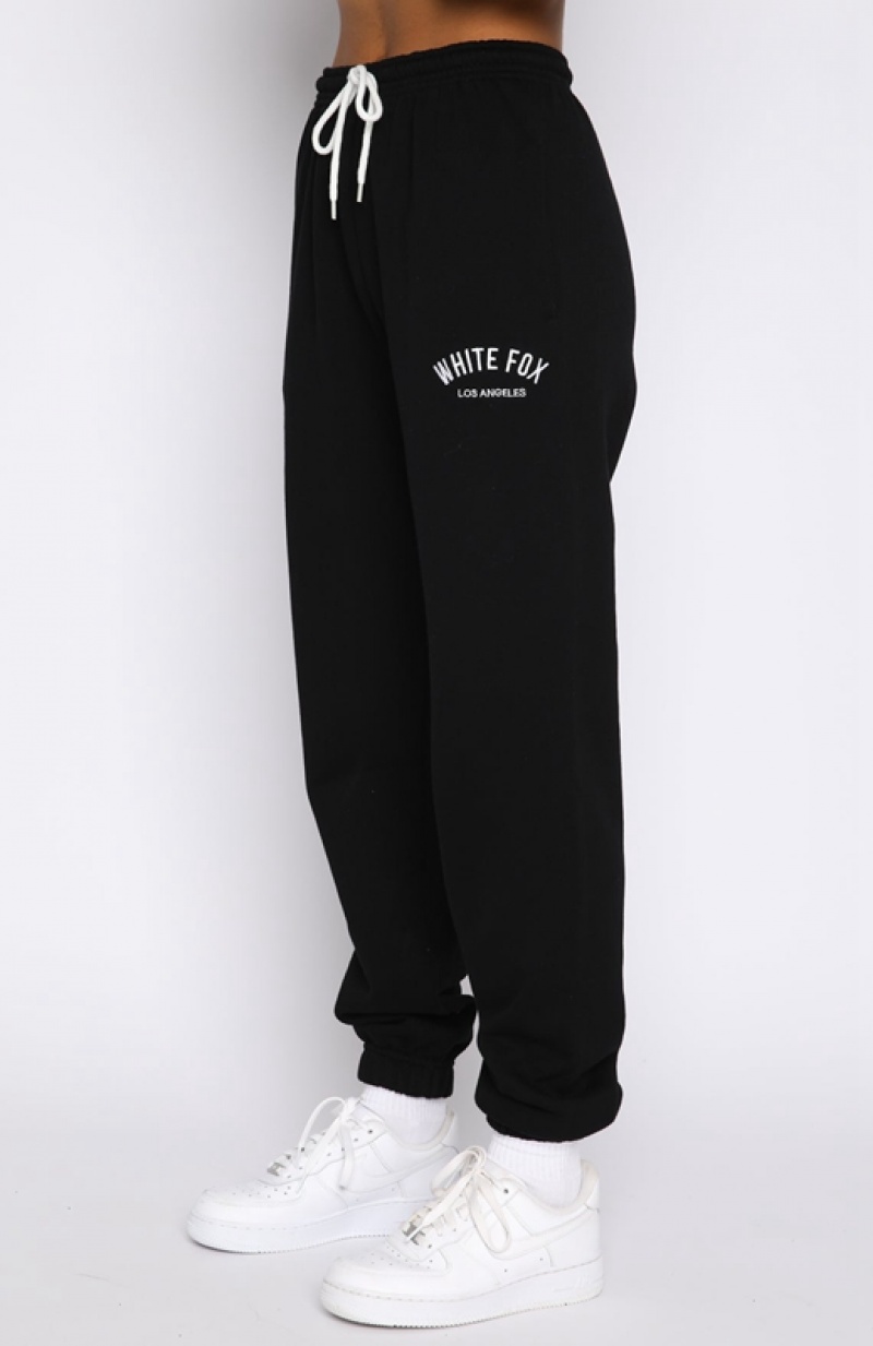 Black White Fox About That Time Women's Sweatpants | EWZB-20948