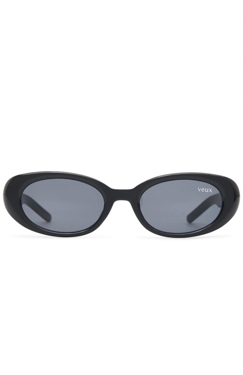 Black White Fox Amalie Women's Sunglasses | JOSP-94718