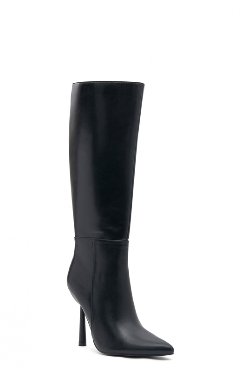 Black White Fox Amelia Knee Women's High Boots | SHNL-12970