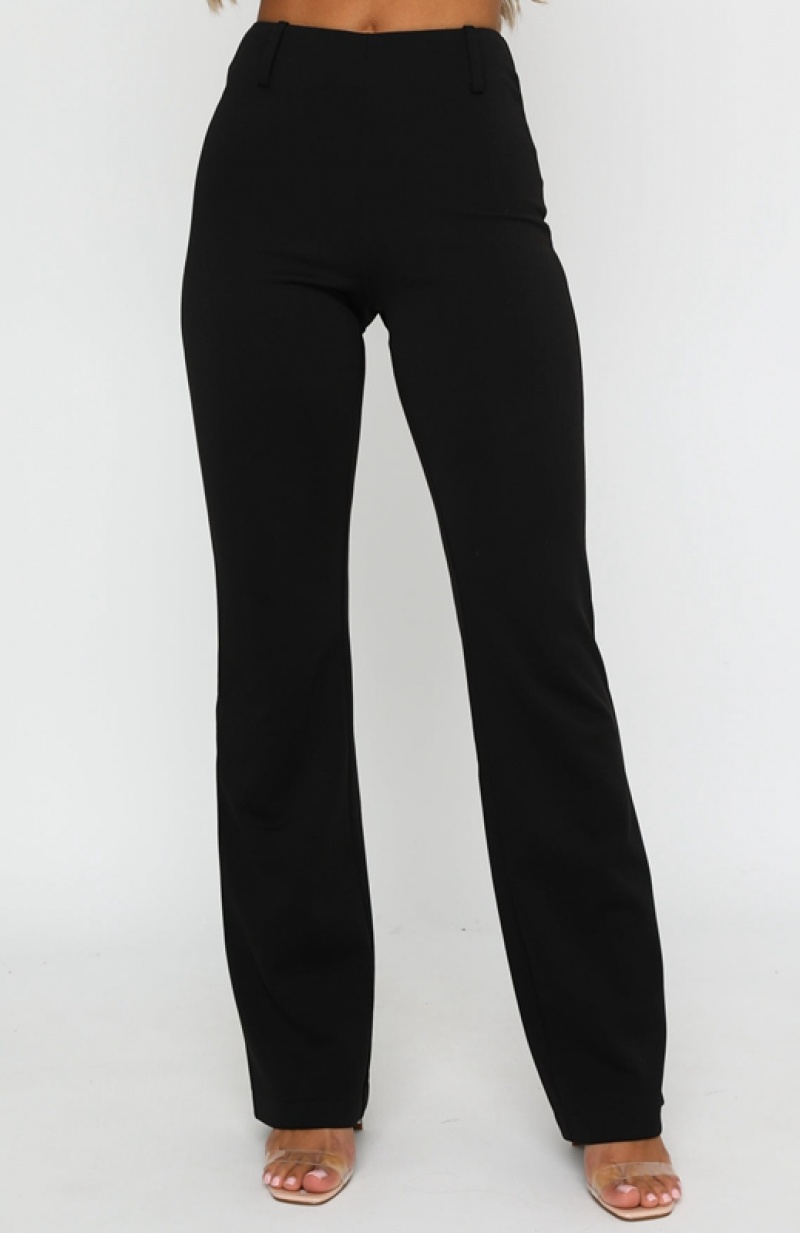 Black White Fox Fearless Women's Pants | BSUH-30258