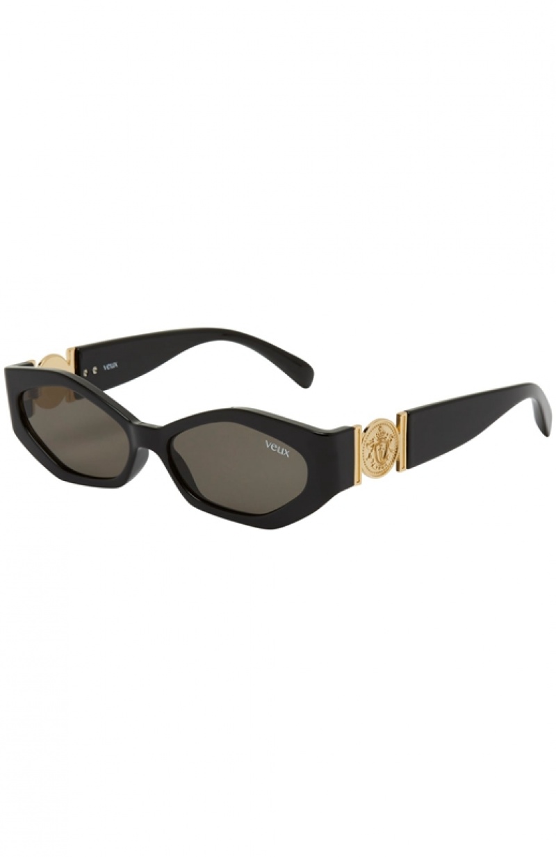 Black White Fox Kensington Women's Sunglasses | MKHL-23870