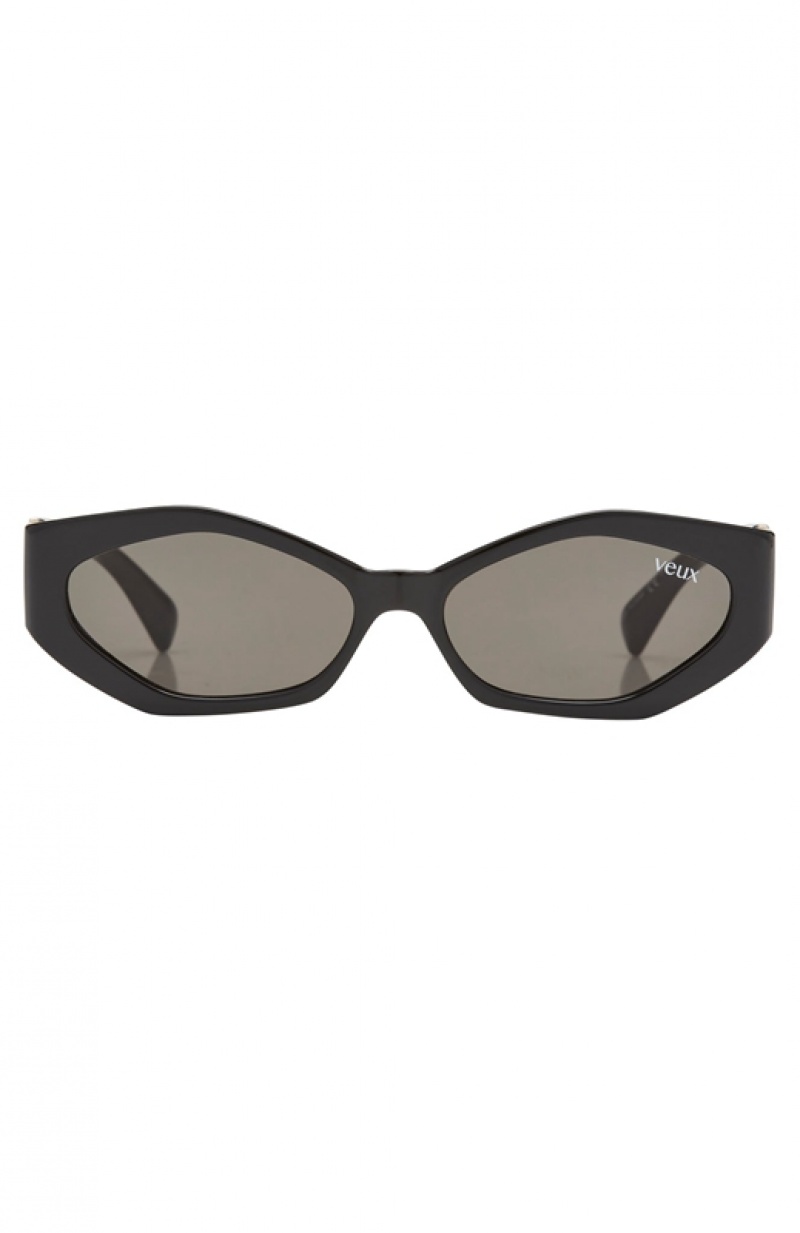 Black White Fox Kensington Women's Sunglasses | MKHL-23870