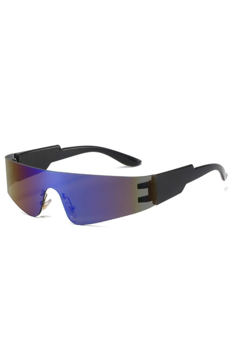 Black White Fox Leon Women's Sunglasses | HUCV-06724