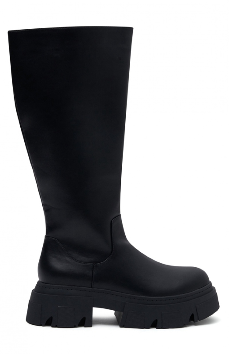 Black White Fox Paddy Women's Boots | BFQA-63108