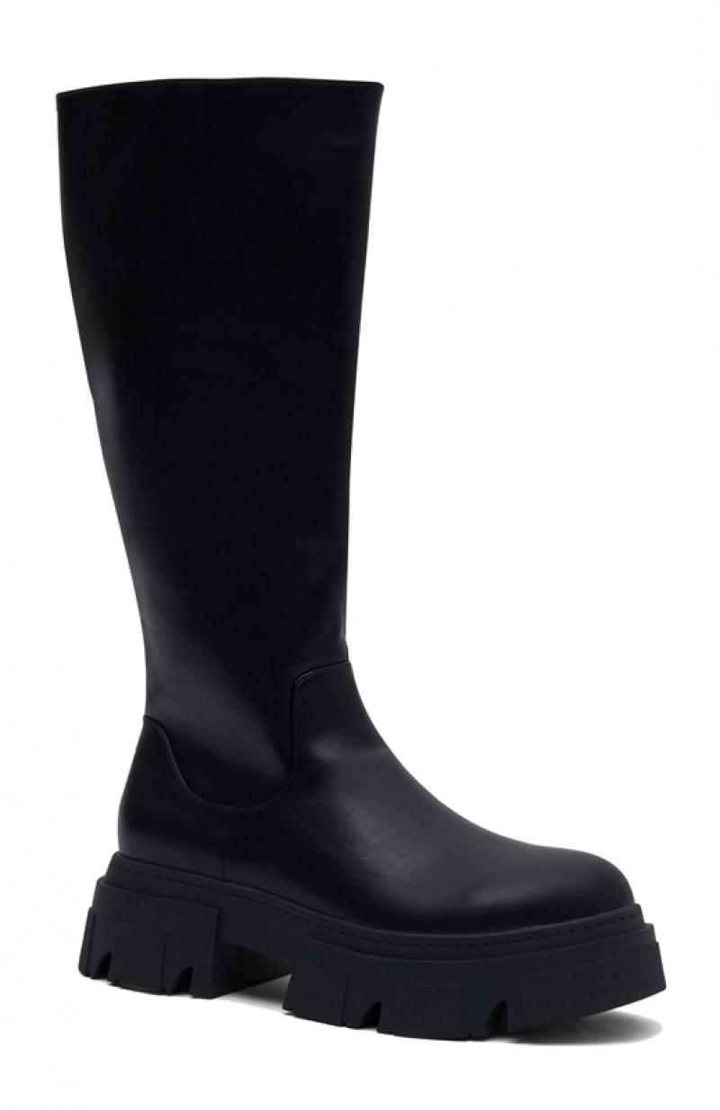 Black White Fox Paddy Women's Boots | BFQA-63108