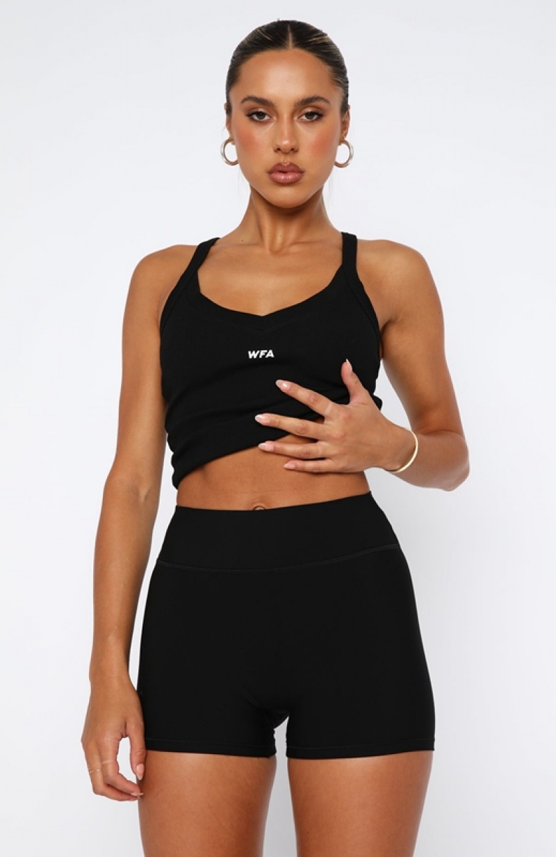 Black White Fox Performance Women's Sports Bra | RWXY-46037