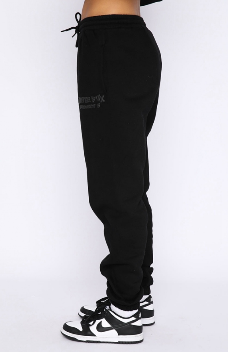 Black White Fox Project 5 Women's Sweatpants | HNSD-83921