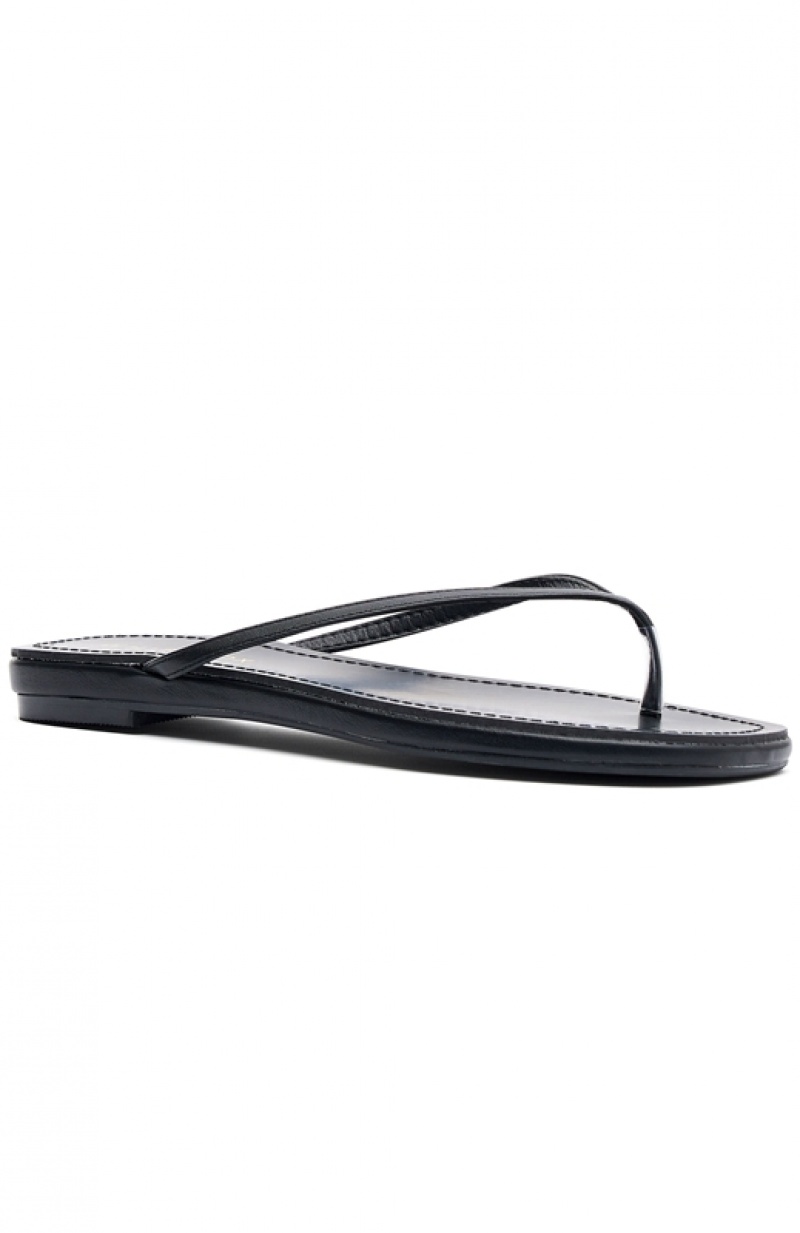 Black White Fox Roma Thong Women's Sandals | BTVO-05971