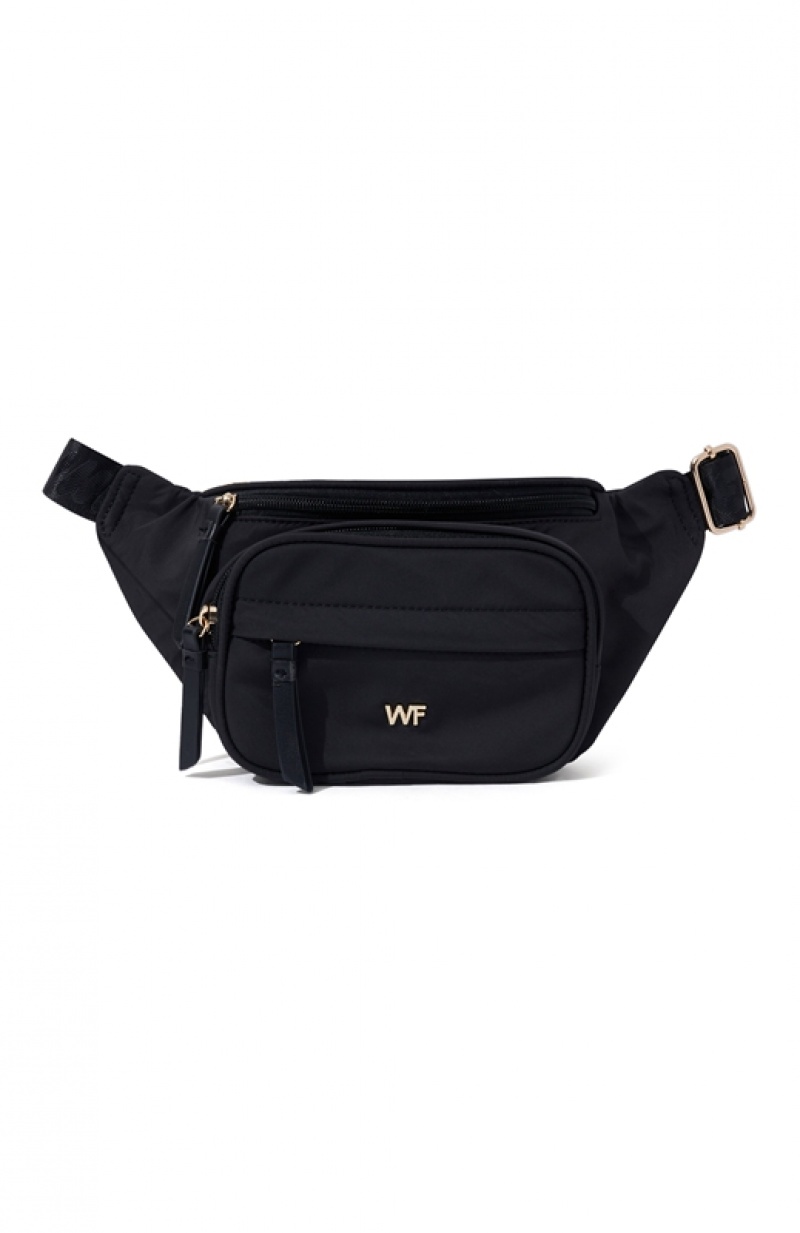 Black White Fox Sammy Women's Belt Bags | GDJX-90615