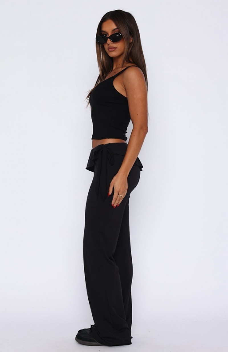 Black White Fox Take Your Time Women's Pants | YAFW-06247