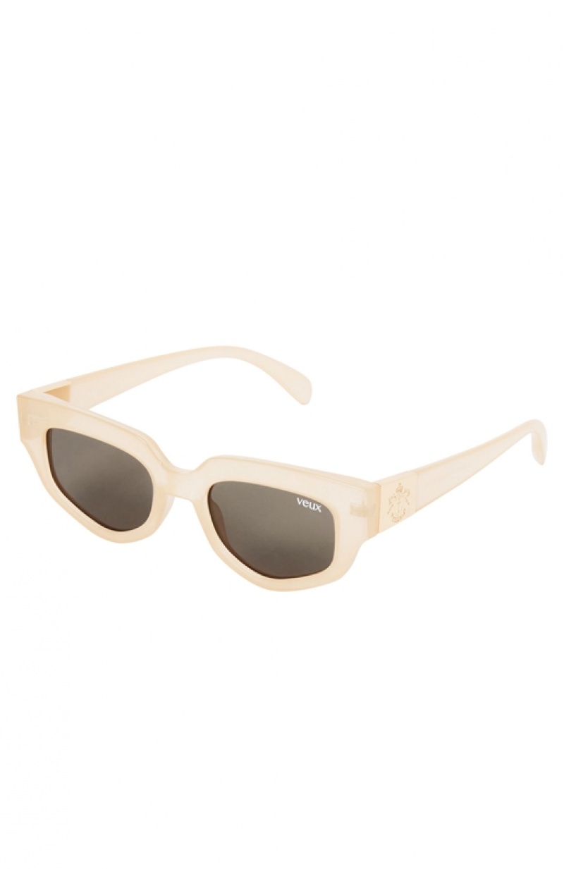 Brown White Fox Amalfi Women's Sunglasses | MQBK-05369