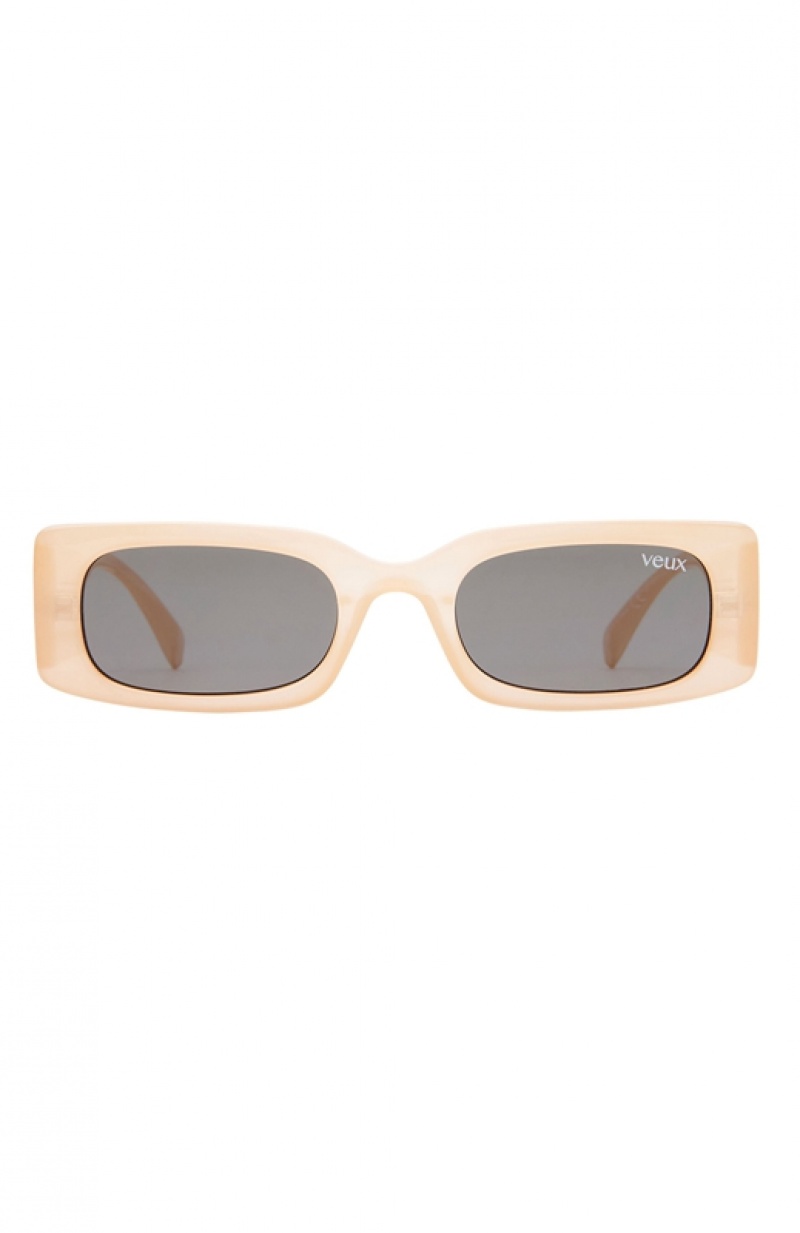 Brown White Fox Milan Women's Sunglasses | WALO-63507