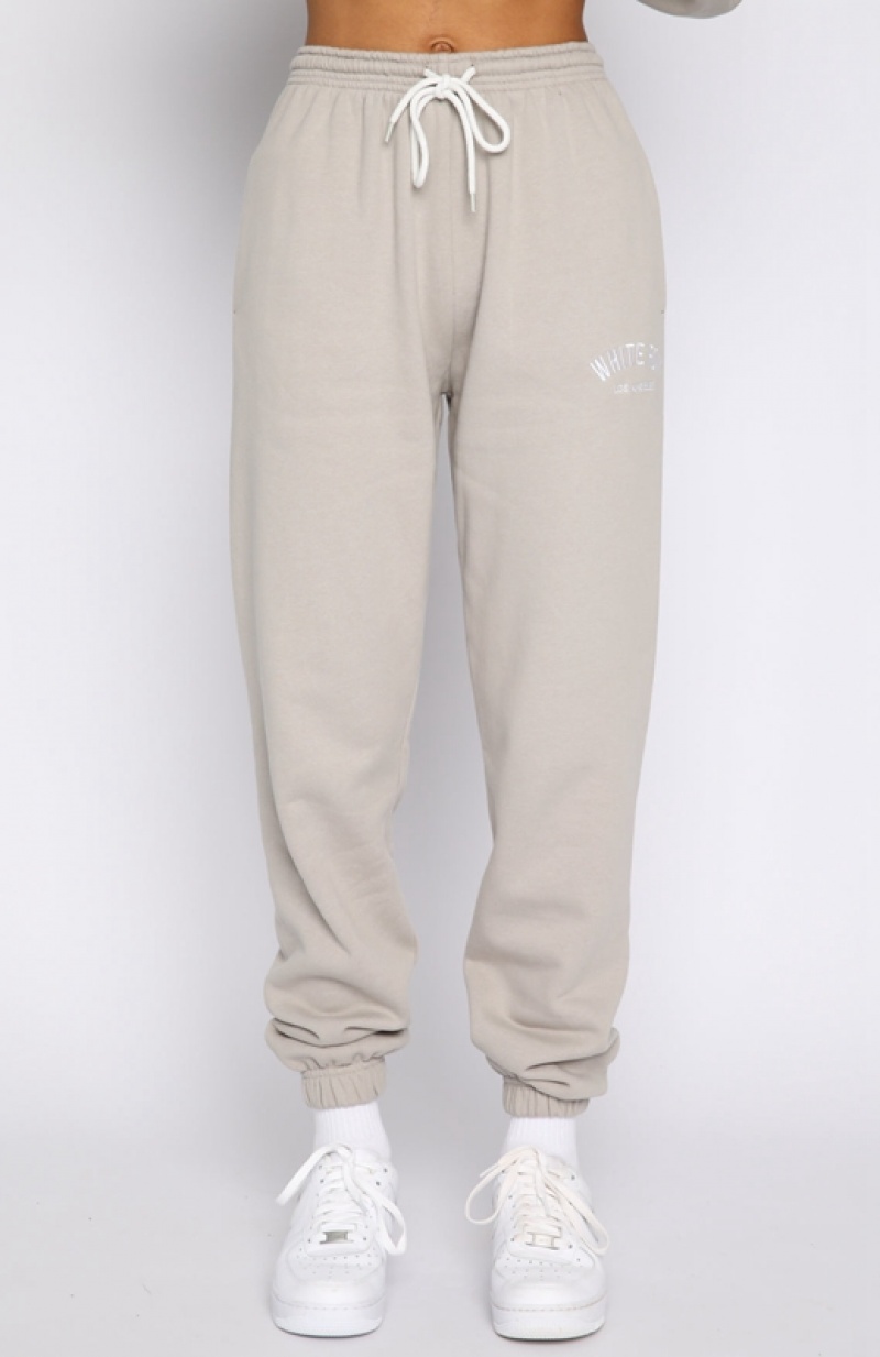 Grey Brown White Fox About That Time Women's Sweatpants | ZOMP-90873