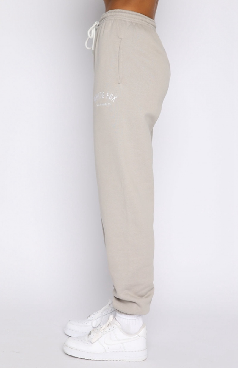 Grey Brown White Fox About That Time Women's Sweatpants | ZOMP-90873