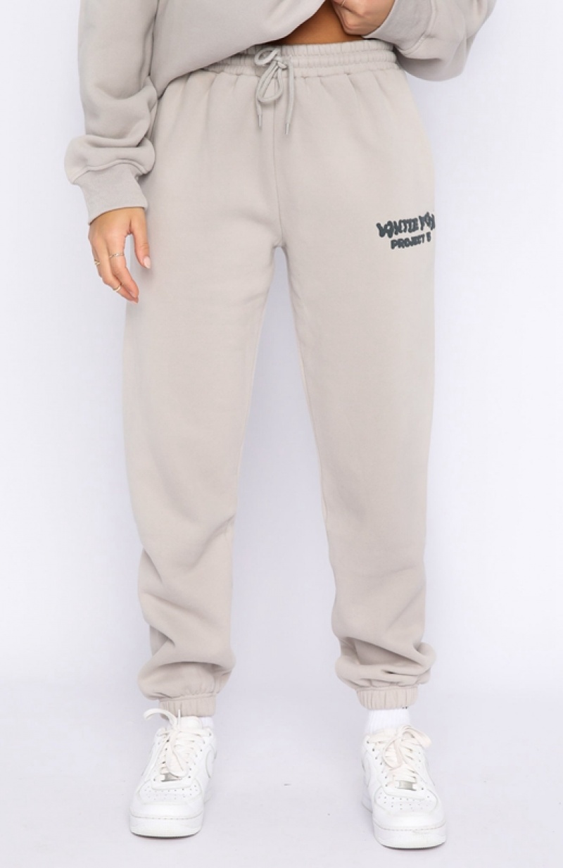 Grey White Fox Project 5 Women's Sweatpants | BTIF-95674