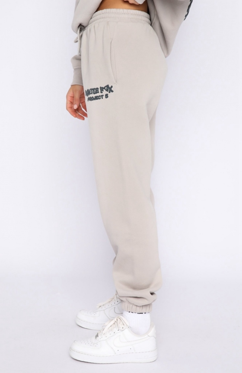 Grey White Fox Project 5 Women's Sweatpants | BTIF-95674