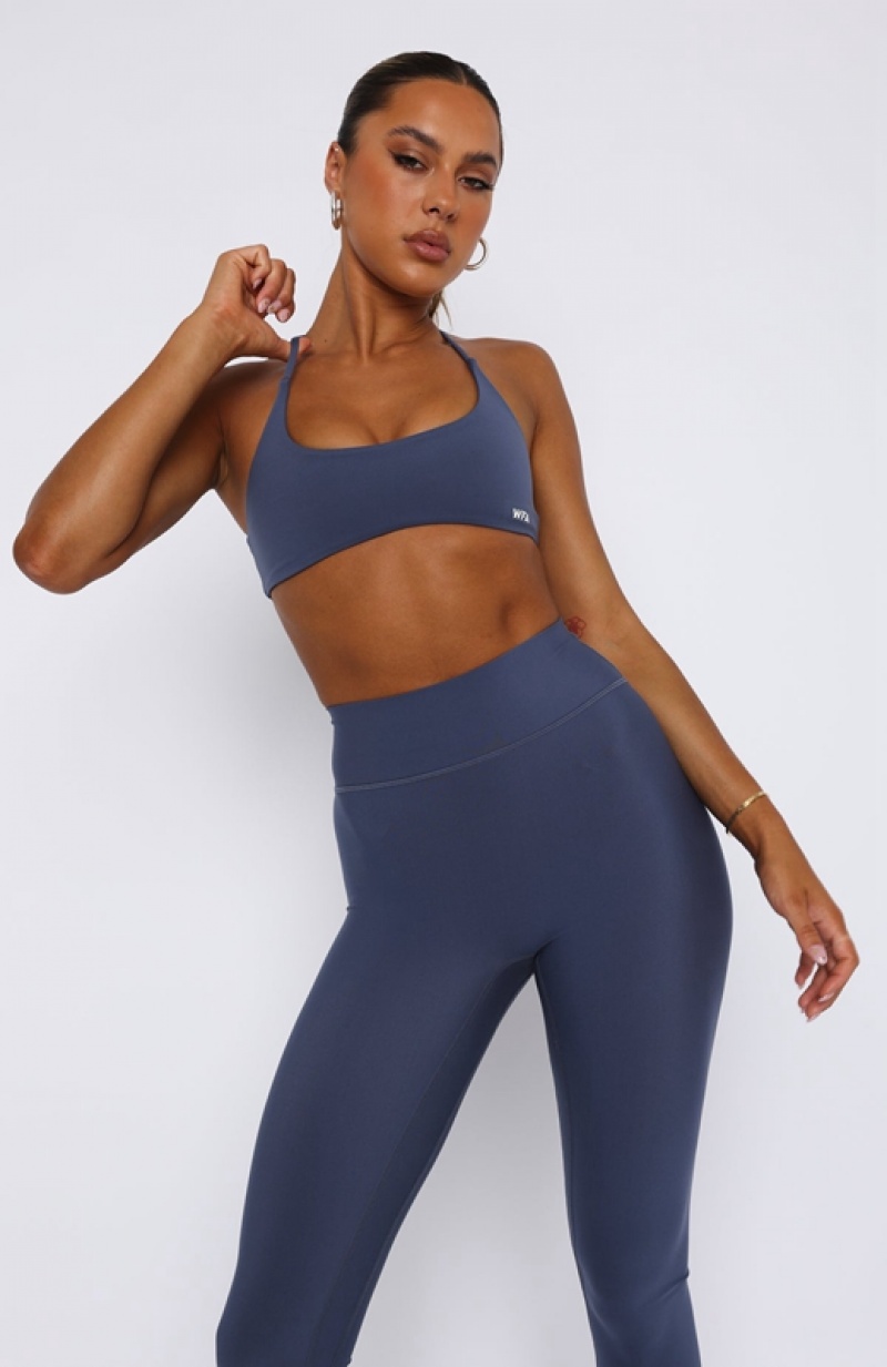 Grey White Fox She's Healthy Women's Sports Bra | FXTE-21570