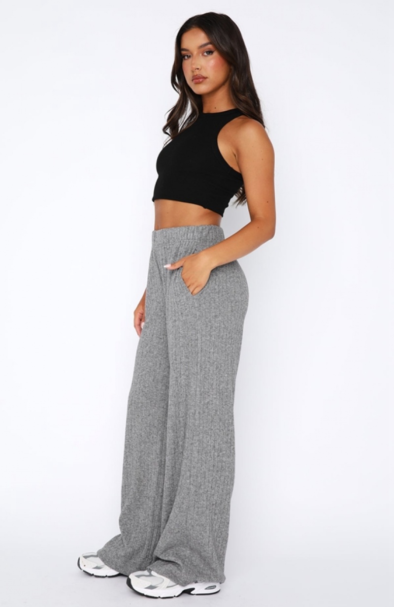 Grey White Fox Someone Else's Problem Women's Pants | YEOP-59708