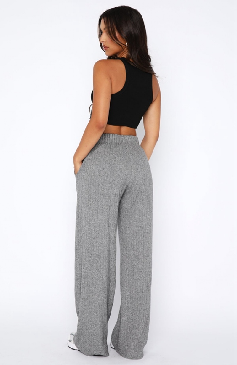 Grey White Fox Someone Else's Problem Women's Pants | YEOP-59708