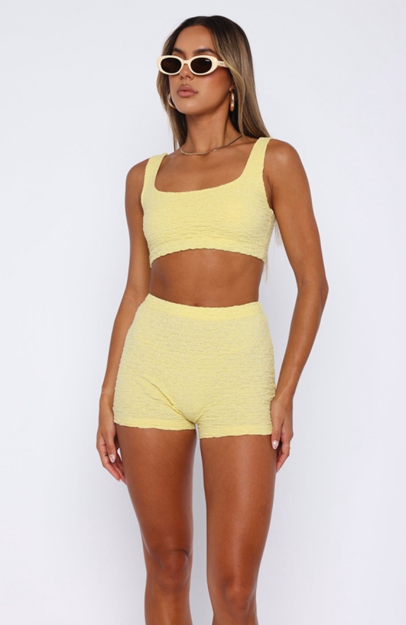 Lemon White Fox What's Been Going On Booty Women's Shorts | NPCL-57329