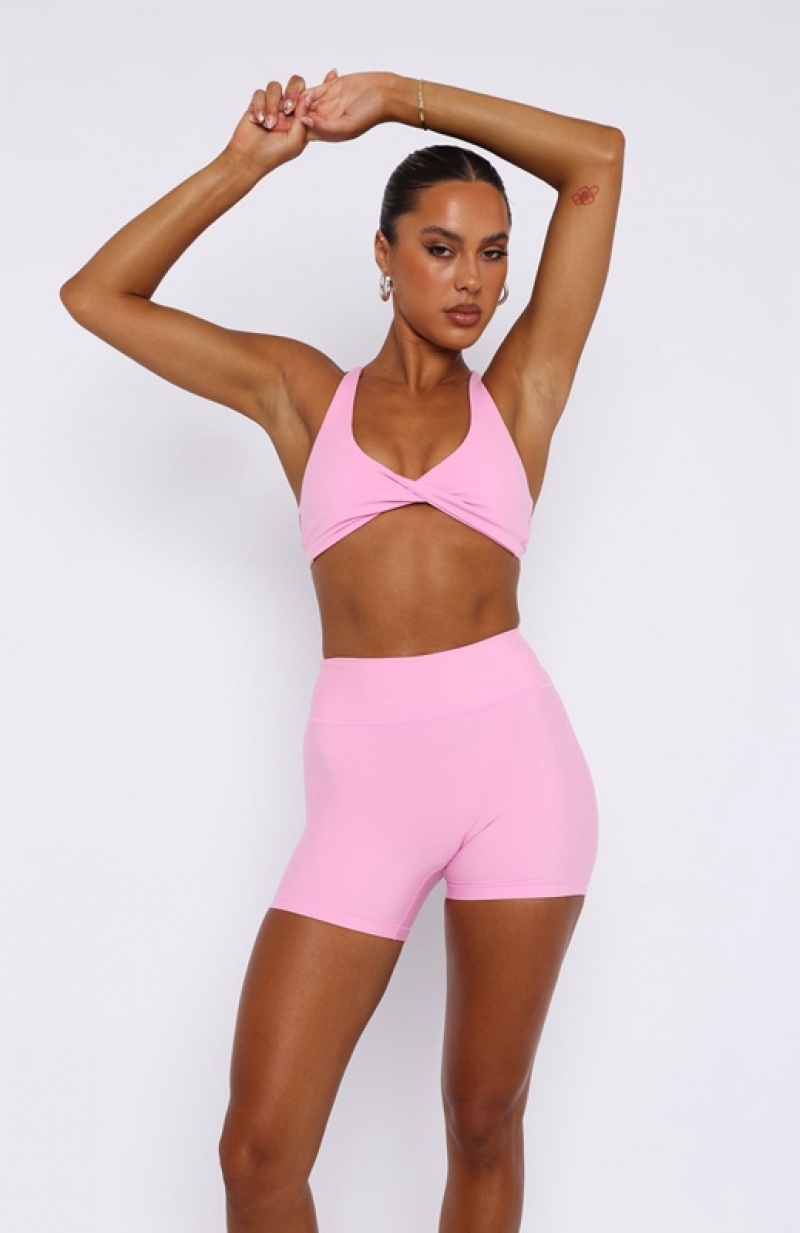 Pink White Fox High Definition Women's Sports Bra | MJTC-18027