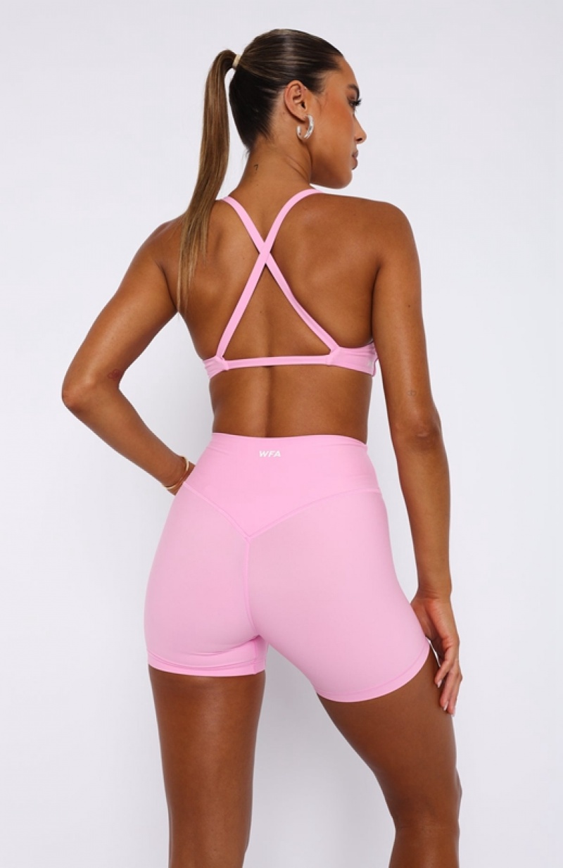 Pink White Fox High Definition Women's Sports Bra | MJTC-18027