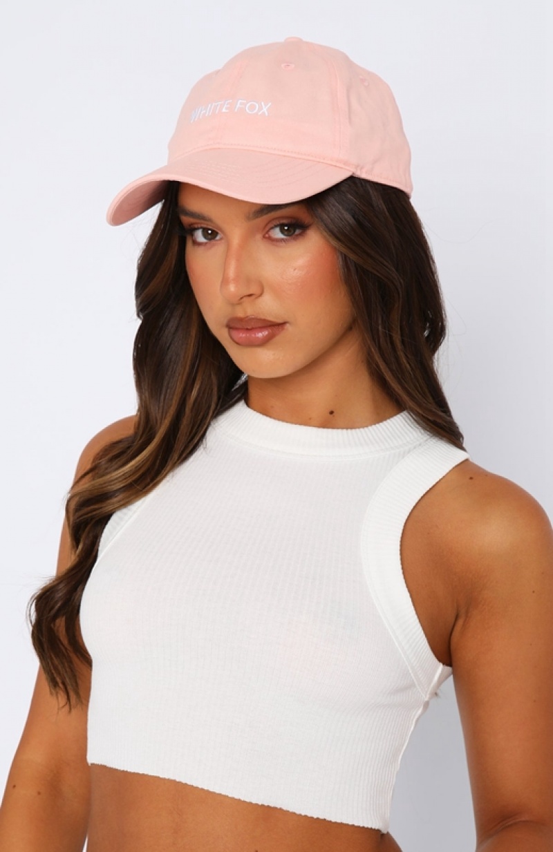 Pink White Fox Time To Travel Women's Hats | SQXP-98751