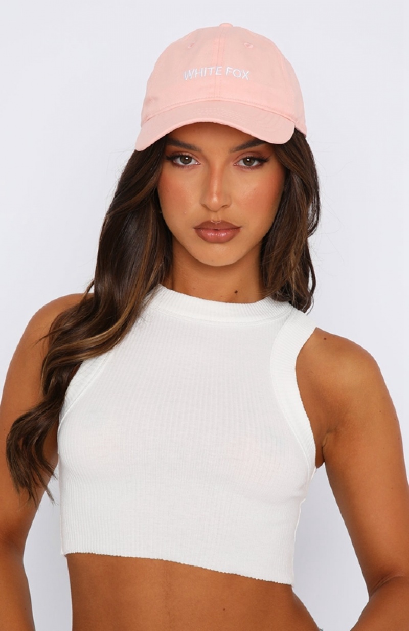 Pink White Fox Time To Travel Women's Hats | SQXP-98751