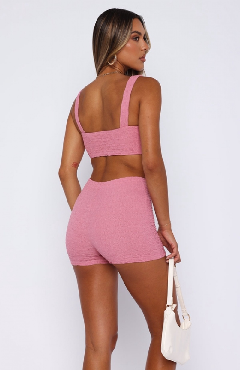 Pink White Fox What's Been Going On Booty Women's Shorts | LPRQ-84921