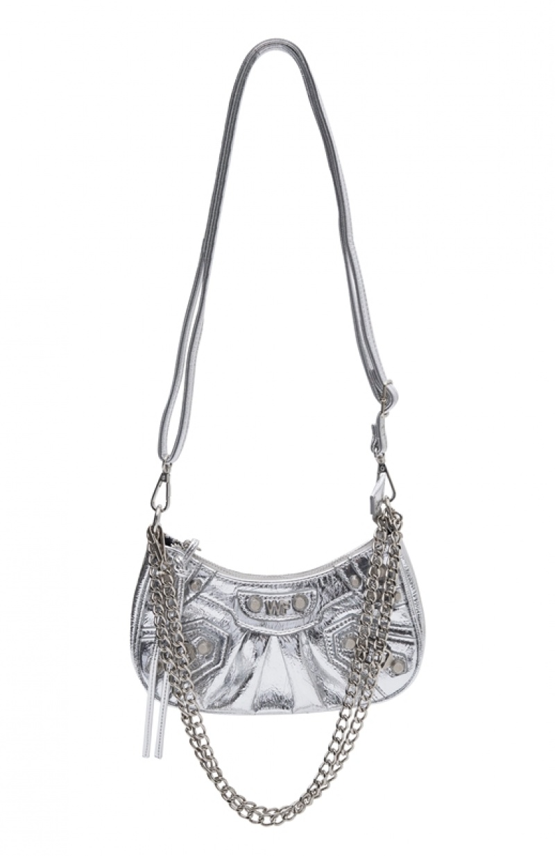 Silver White Fox Harlow  Women's Bags | YZRB-92573