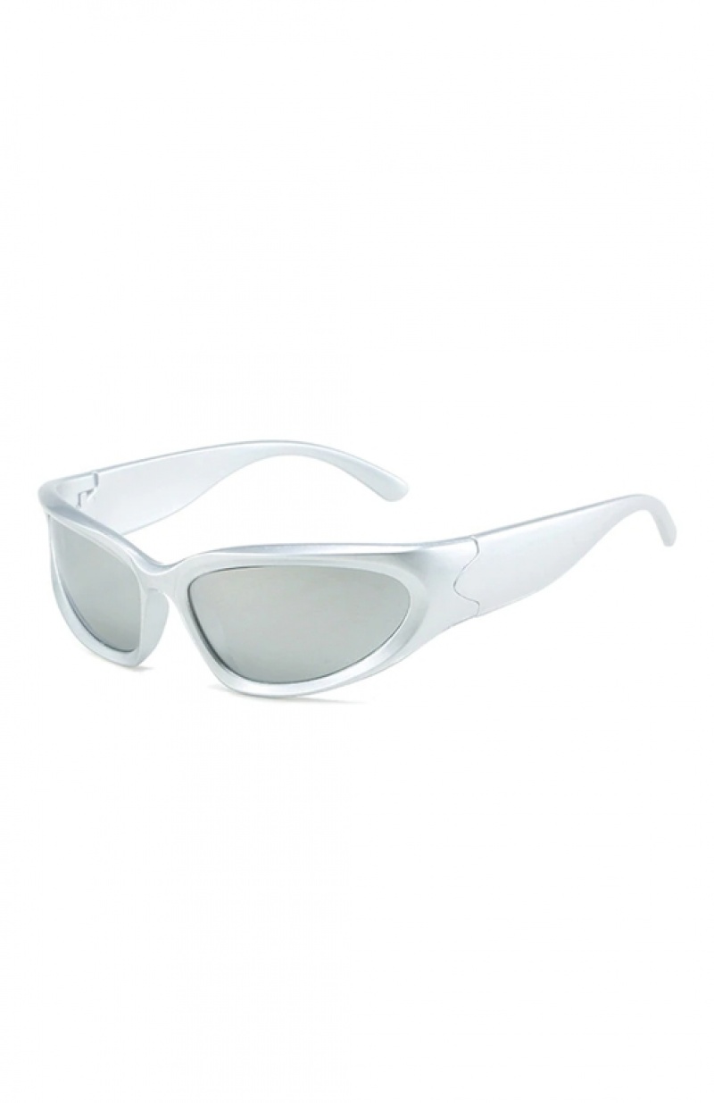 Silver White Fox Viper Women's Sunglasses | YPNL-35649