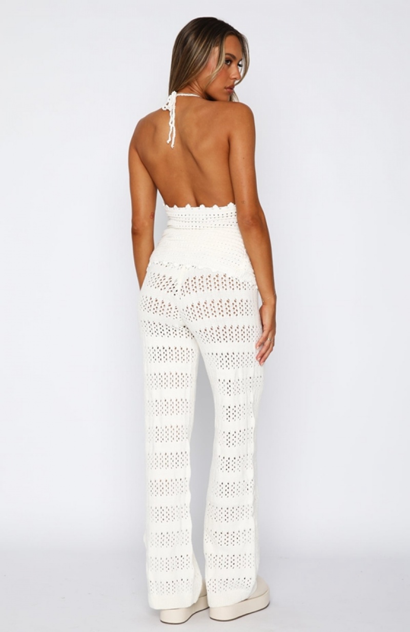 White White Fox All Year Long Crochet Women's Pants | KPOH-51062