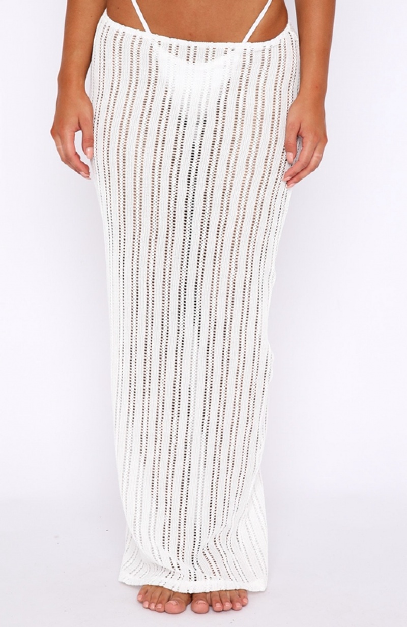 White White Fox Bittersweet Maxi Women's Skirts | XTIQ-90413