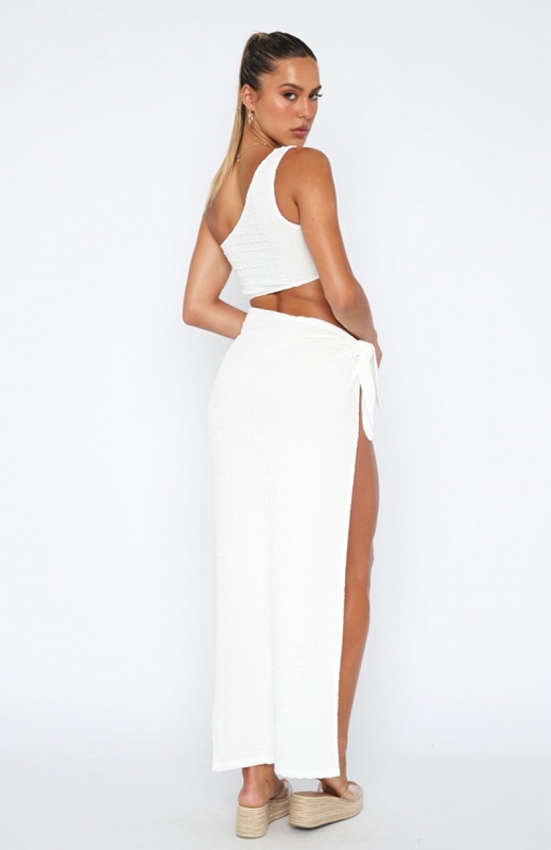 White White Fox Dream Girl Maxi Women's Dress | SABW-24791