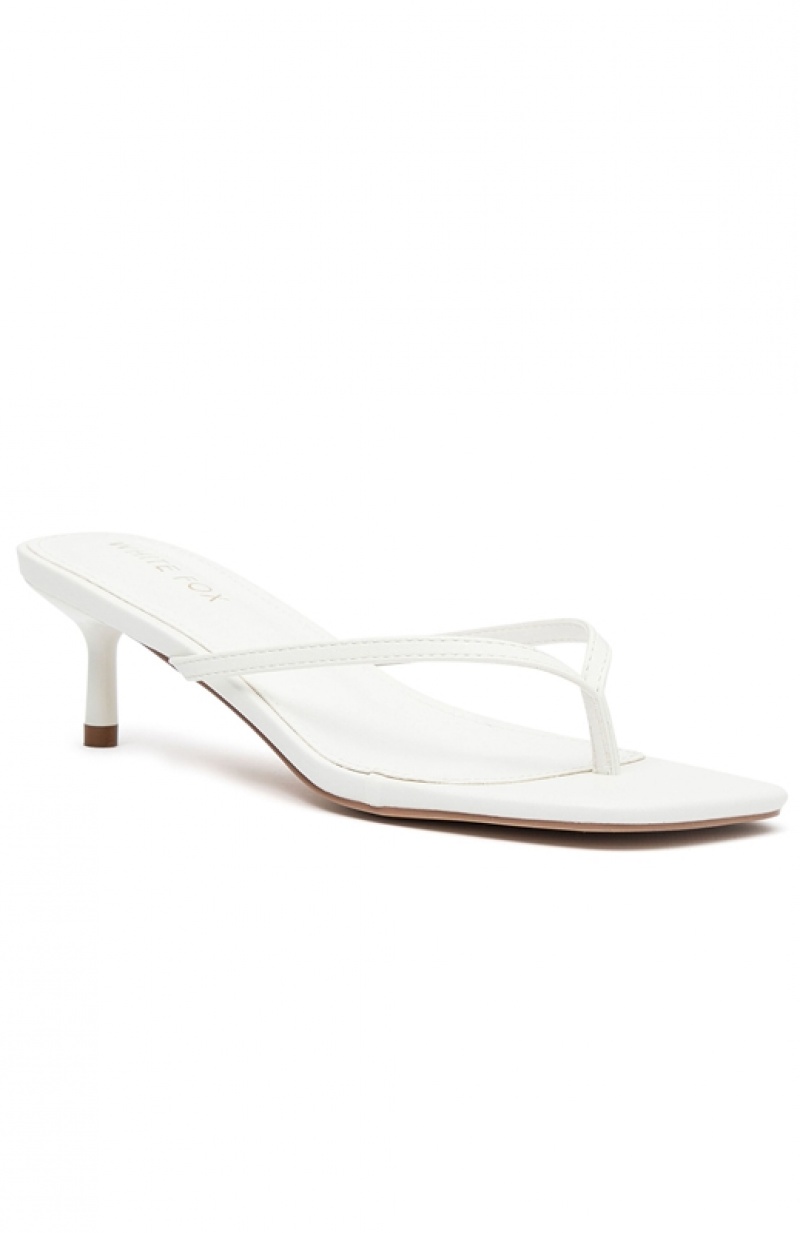 White White Fox Hamptons Thong Women's Heels | KIDB-40371