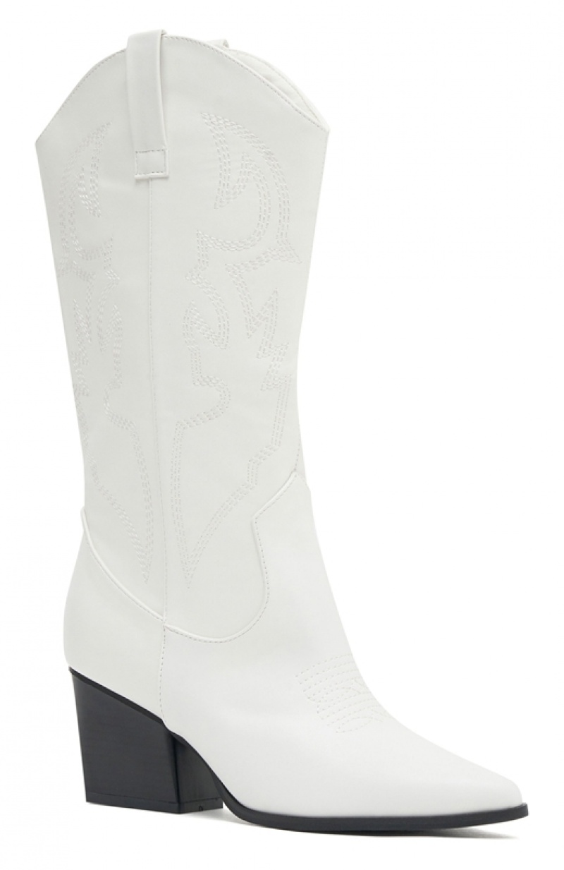 White White Fox Kacey Cowboy Women's Boots | MREC-10792