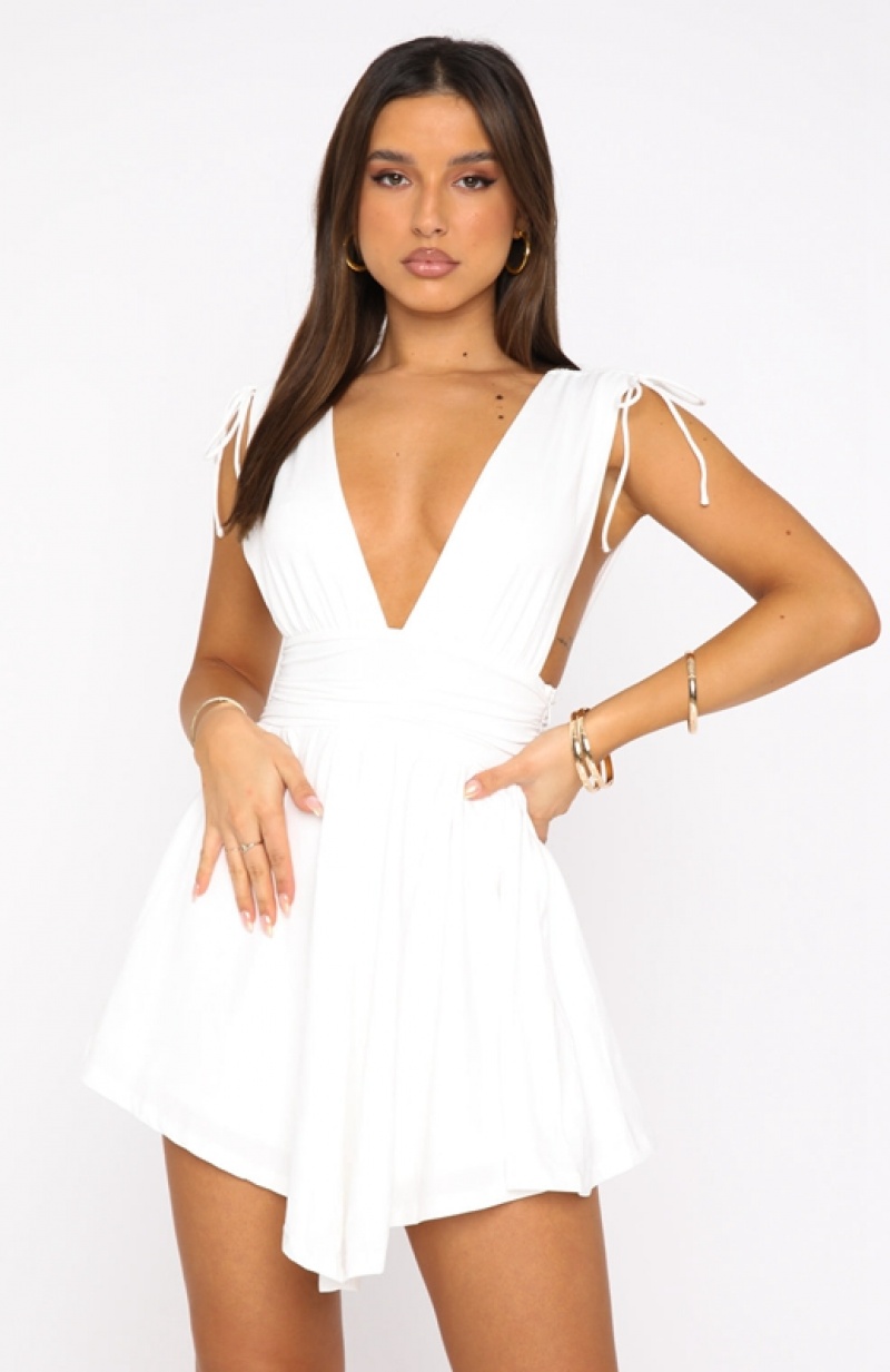 White White Fox My Pleasure Mini Women's Dress | KENX-61230