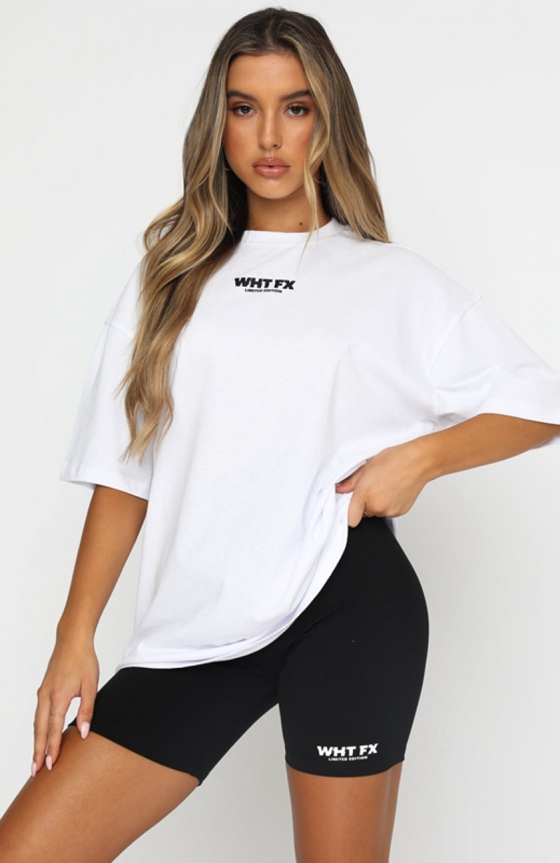 White White Fox No Afterthought Women's T Shirts | QXEP-24563