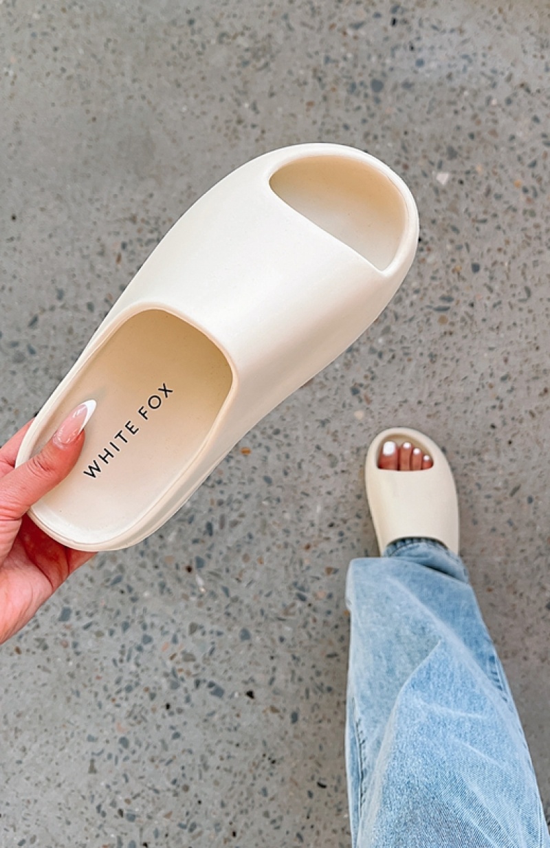 White White Fox On The Edge Women's Slides | GLBV-39724