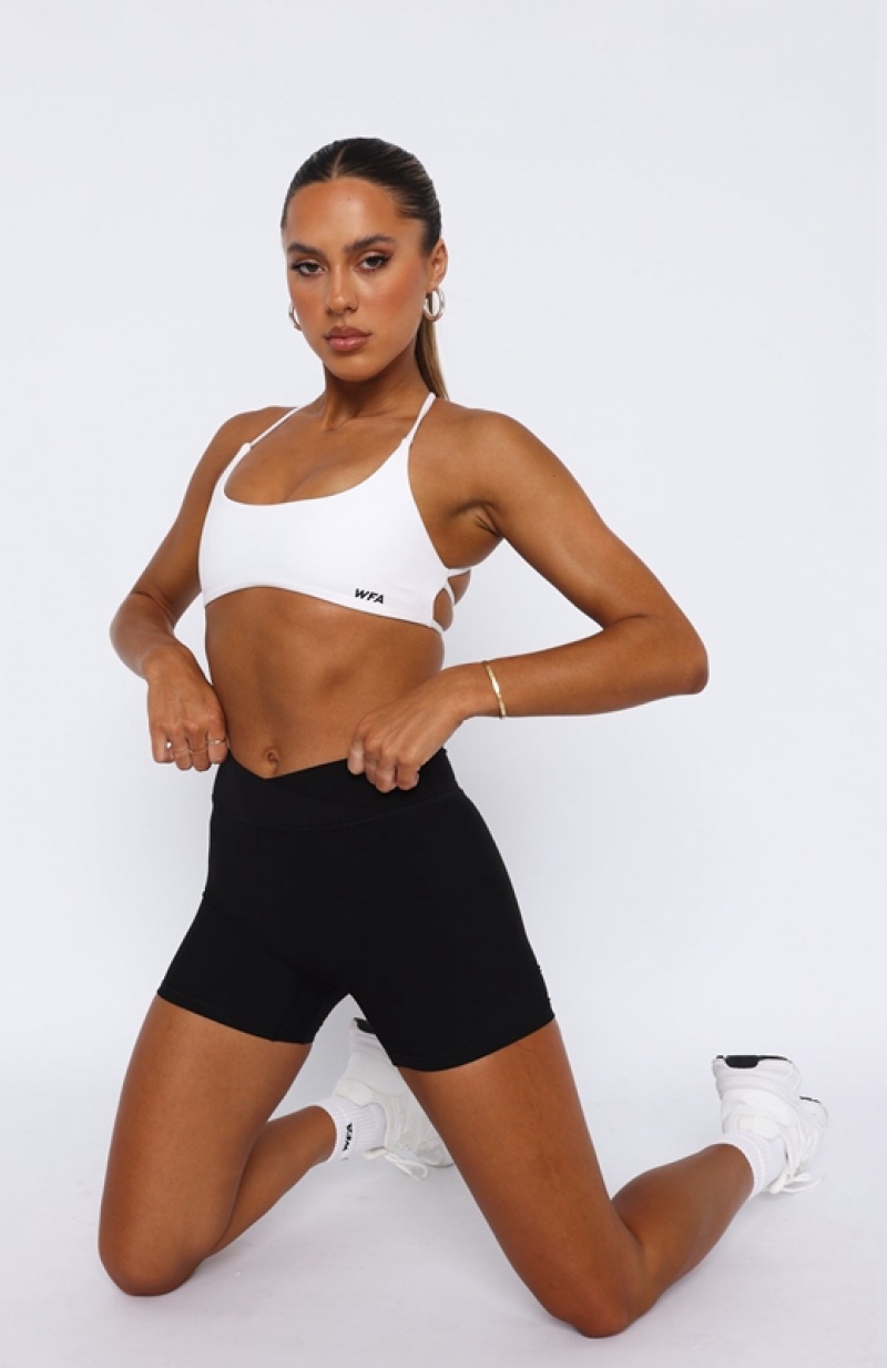 White White Fox She's Healthy Women's Sports Bra | TDMF-90218